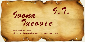 Ivona Tucović vizit kartica
